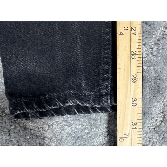 Vintage 90s Levi's High Waist Taper Jeans Black Women's Made USA - Picture 8 of 9